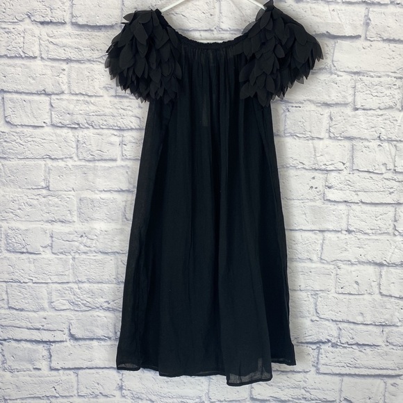 Stella Cove black petal detail cotton coverup dress 14 NWT - Picture 3 of 5
